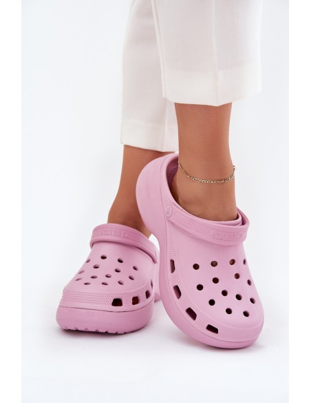 Women Foam Slippers On A Massive Sole Big Star RR274A120 Pink