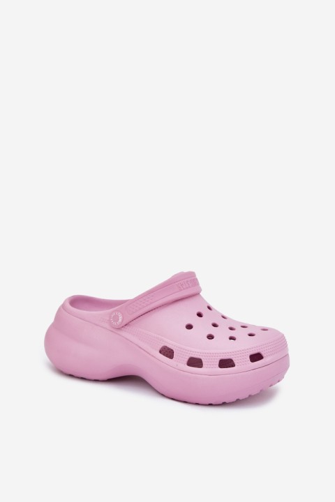 Moteriškos šlepetės su putplasčio danga ant masyvaus pado Big Star RR274A120 Pink