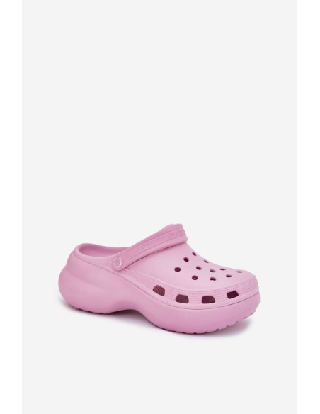 Moteriškos šlepetės su putplasčio danga ant masyvaus pado Big Star RR274A120 Pink