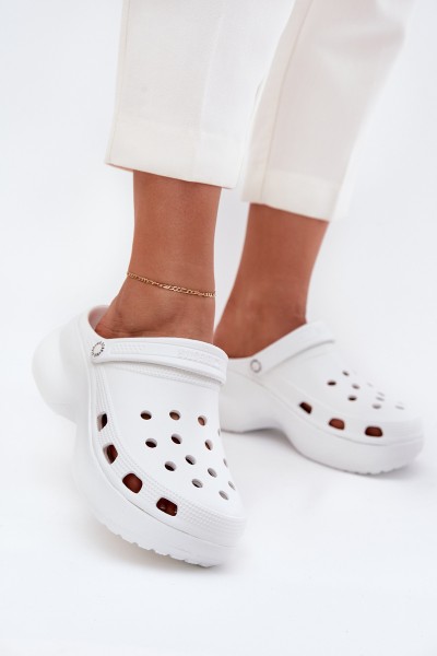 Women's Foam Slippers On Massive Sole Big Star RR274A119 White