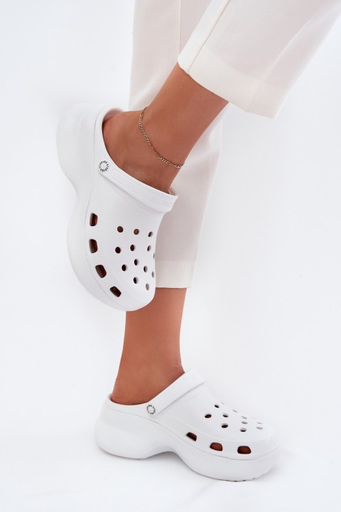 Women's Foam Slippers On Massive Sole Big Star RR274A119 White