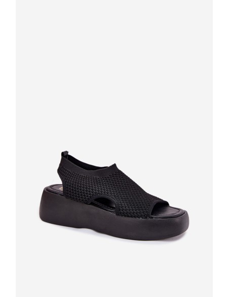 Women Sandals On Platform Black Kavira