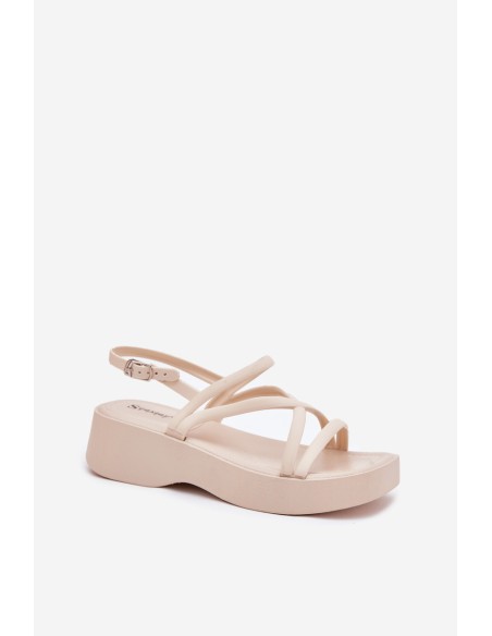 Women's Platform Sandals With Straps Light Beige Civara