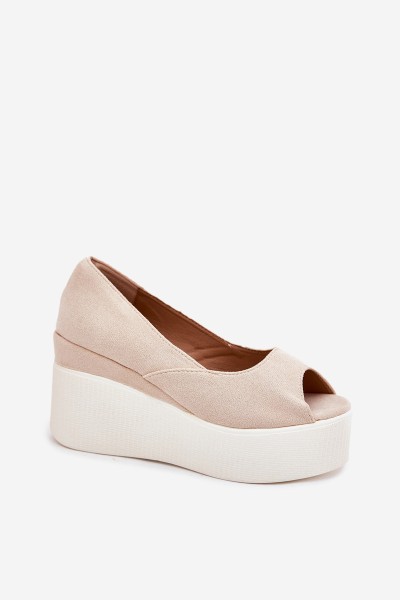 Wedge And Platform Women's Sandals Light Beige Felyra 2