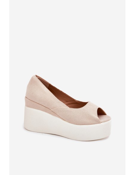 Wedge And Platform Women's Sandals Light Beige Felyra