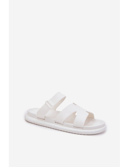 Rubber Women's Slippers With Strap White Tavirae