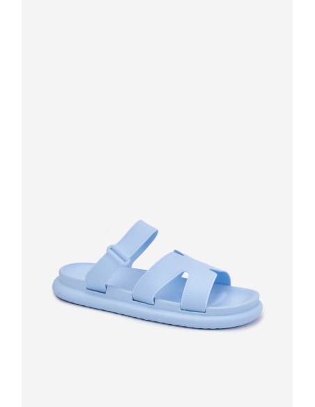 Women's Rubber Slippers With Strap Blue Tavirae