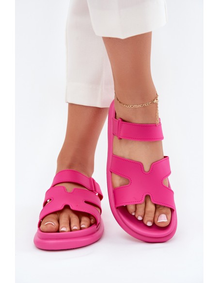 Women's Rubber Slides With Strap Fuchsia Tavirae