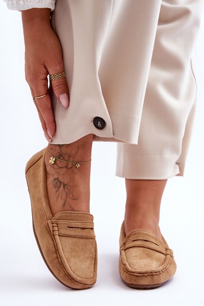 Women's Suede Loafers Camel Lenvie