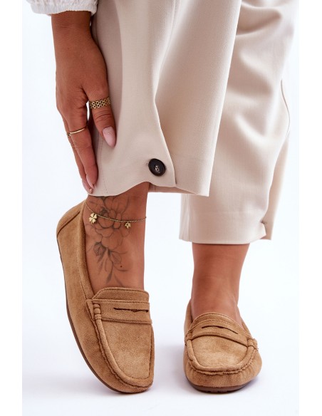 Women's Suede Loafers Camel Lenvie