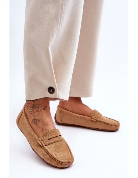 Women's Suede Loafers Camel Lenvie