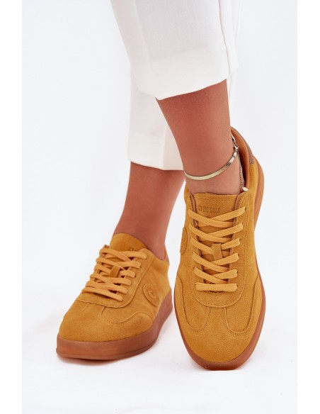Women's Suede Sneakers Big Star RR274846 HI-POLY SYSTEM Yellow