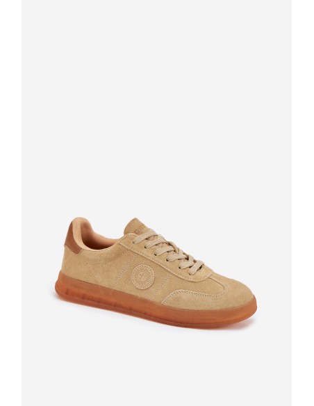 Women's Suede Sneakers Big Star RR274849 HI-POLY SYSTEM Beige