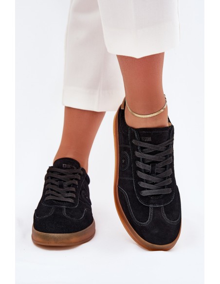 Suede Women's Sneakers Big Star RR274851 HI-POLY SYSTEM Black