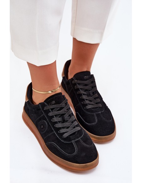 Suede Women's Sneakers Big Star RR274851 HI-POLY SYSTEM Black