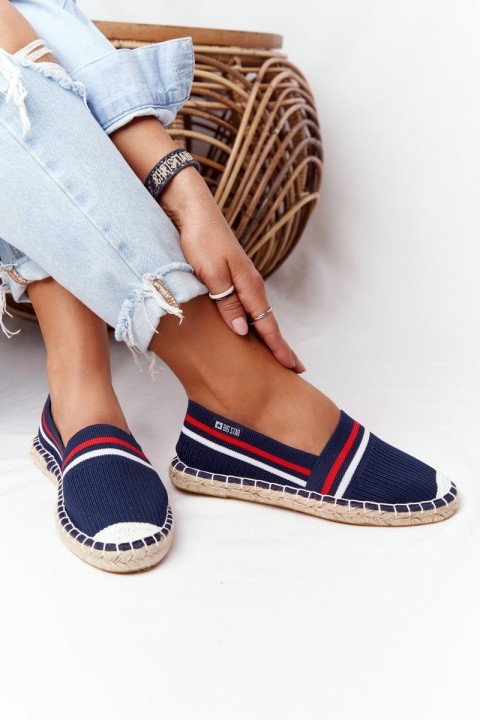 Espadrilės su pintais padais „Big Star HH274483“ tamsiai mėlynos spalvos