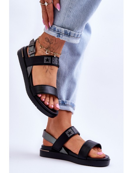 Women's Flat Sandals Big Star LL274938 Black