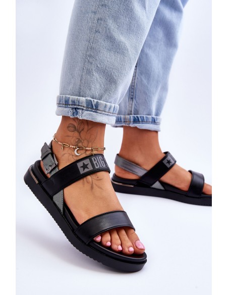 Women's Flat Sandals Big Star LL274938 Black