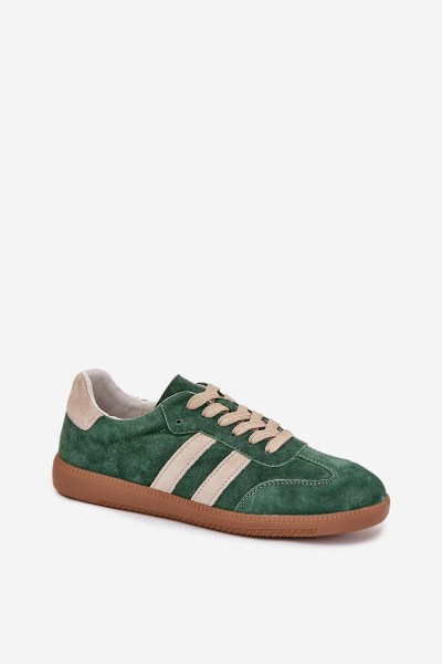 Women's Suede Sneakers Green Sirella 2