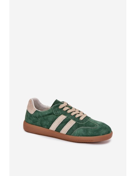 Women's Suede Sneakers Green Sirella