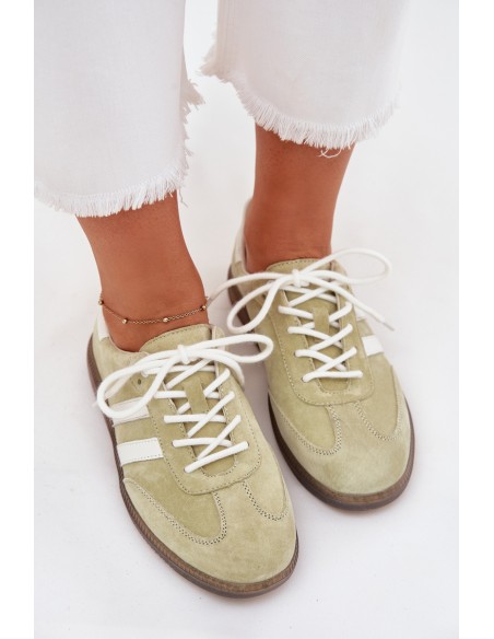 Low Leather Women's Sneakers Lime Ismina
