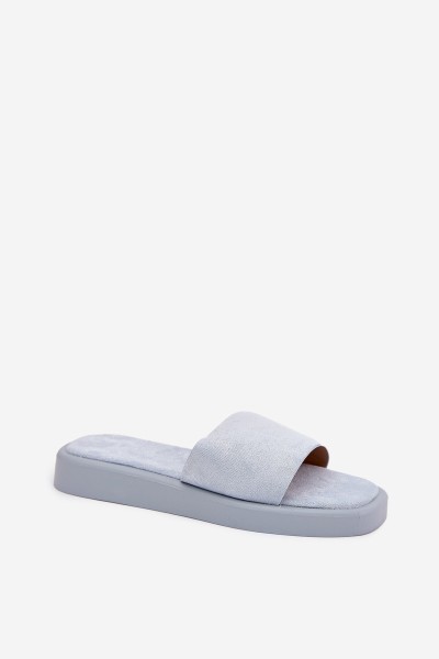 Ladies Platform Sandals Made Of Eco Suede Light Blue Jorina 2