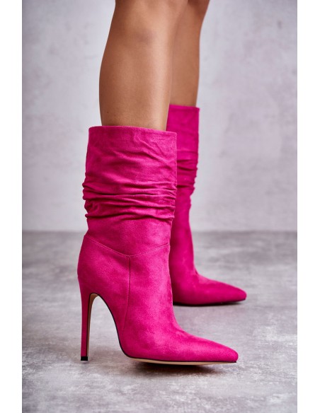 Women's Wrinkled Boots Boots pink Laguna