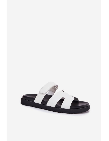 Women's Slippers With Velcro Vinceza 17401 White