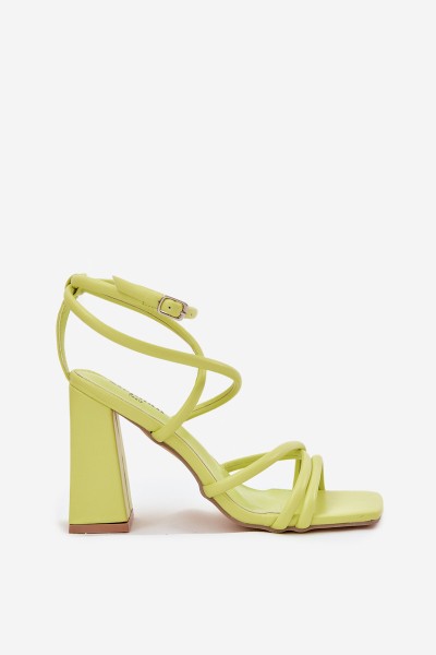 Women Sandals On Heel With Straps Lime Ciarilora 2