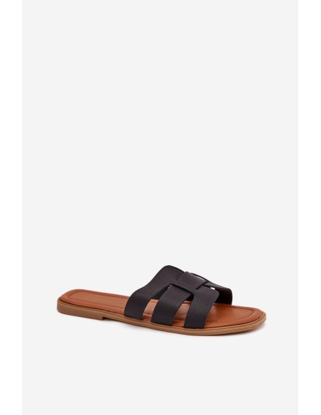 Women's Flat Heeled Sandals Black Mirona