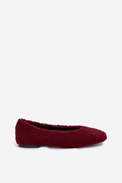 Women's Ballerinas With Sheepskin Bordeaux Zimira 2