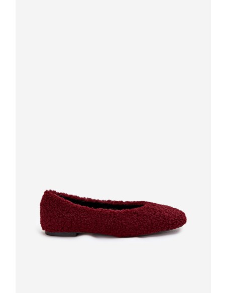 Women's Ballerinas With Sheepskin Bordeaux Zimira
