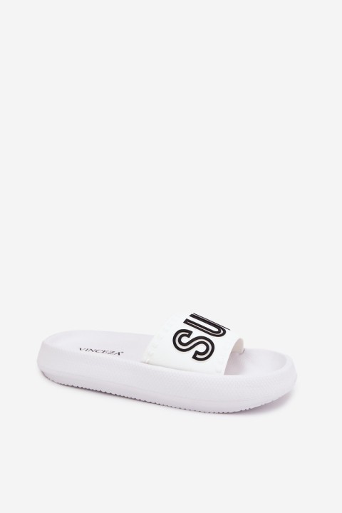 Women's Slippers On Thick Sole SUMMER White Vinceza 76051