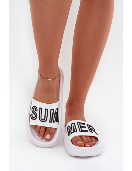 Women's Slippers On Thick Sole SUMMER White Vinceza 76051