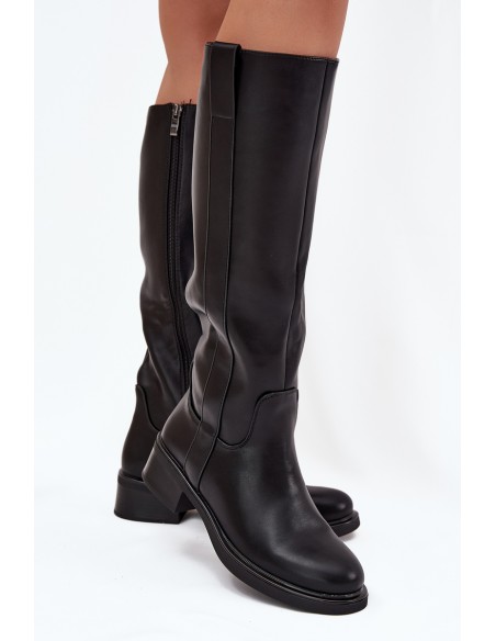 Moteriški karininko aulinukai žemu kulnu su pašiltinimu, juodi Averna