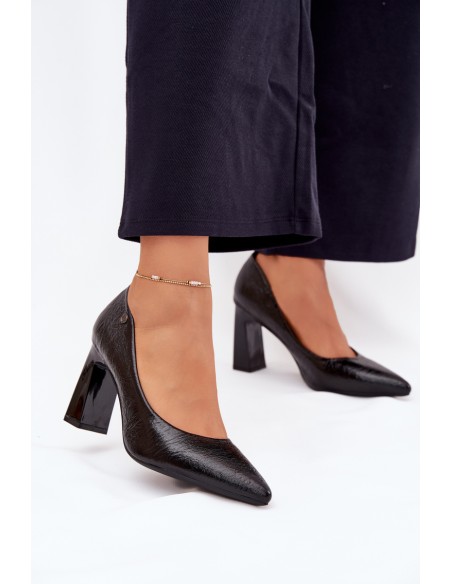 Women's Heeled Pumps Vinceza 62252 Black