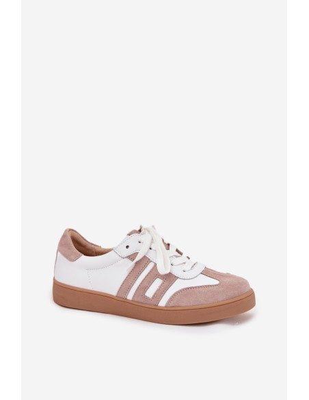 Women's Leather Sneakers Vinceza 79557 White-Beige