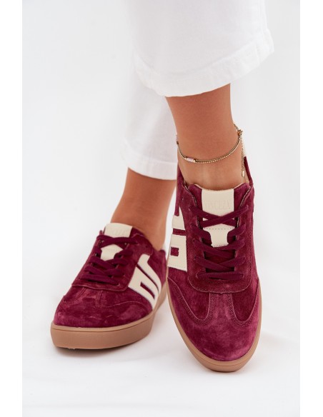 Moteriški zomšiniai sportbačiai Vinceza 79557 Bordo