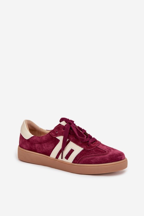 Women's Suede Sneakers Vinceza 79557 Bordeaux