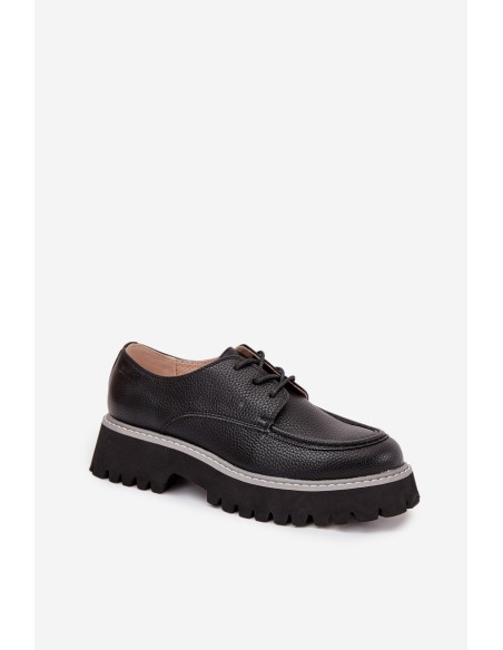 Ladies Lace-Up Moccasins Big Star NN274052 Black