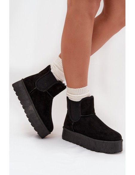 Women's Snow Boots With Elastic Insert Black Kiora