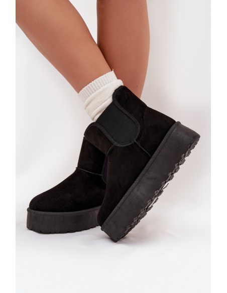 Women's Snow Boots With Elastic Insert Black Kiora