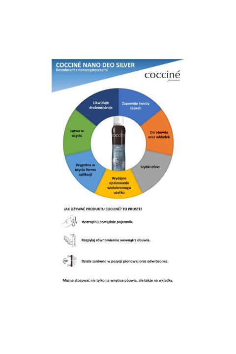 Coccine Nano Deo Silver batų gaiviklis 75ml