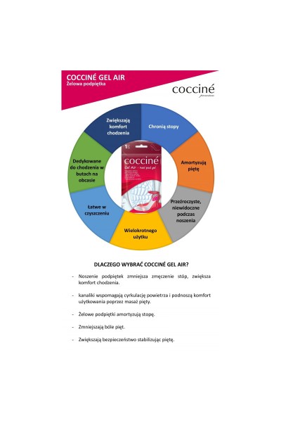 „Coccine“ moteriški gelio oro pagalvėlės kulnams