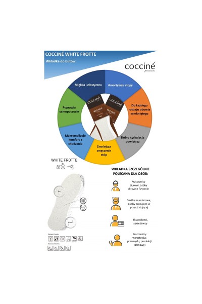 Inserts Coccine White Frotte foam on latex 34-41 2