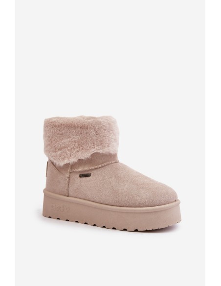 Snow boots on platform with fur Big Star OO274A107 Light beige
