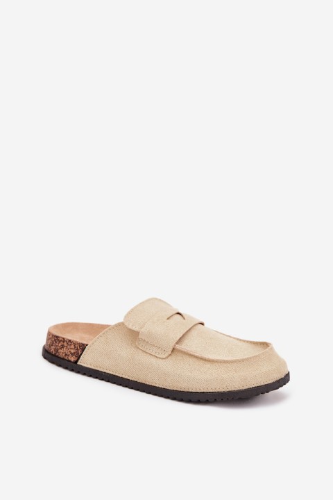 Women's Clogs On Cork Platform Beige Nivalia