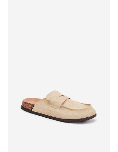 Women's Clogs On Cork Platform Beige Nivalia