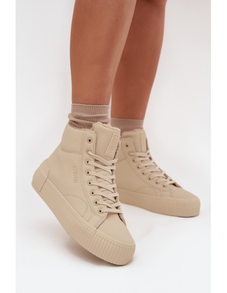 Lined Women's Platform Sneakers Big Star OO274795 Beige