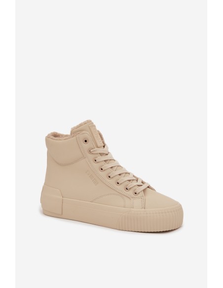 Lined Women's Platform Sneakers Big Star OO274795 Beige
